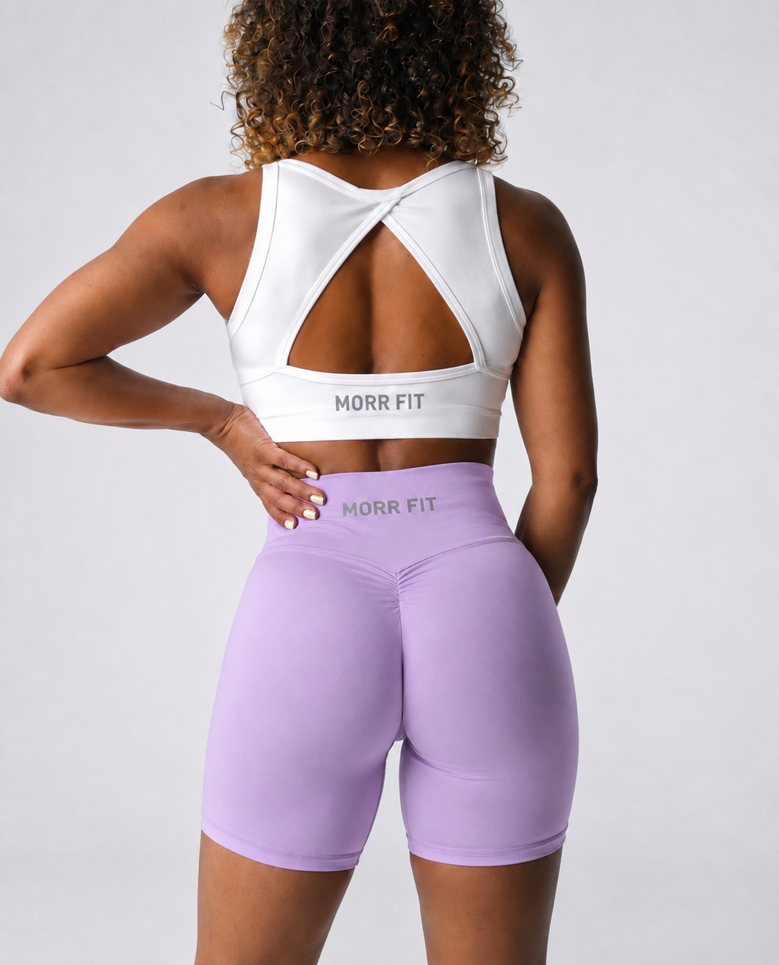 High-waist scrunch shorts
