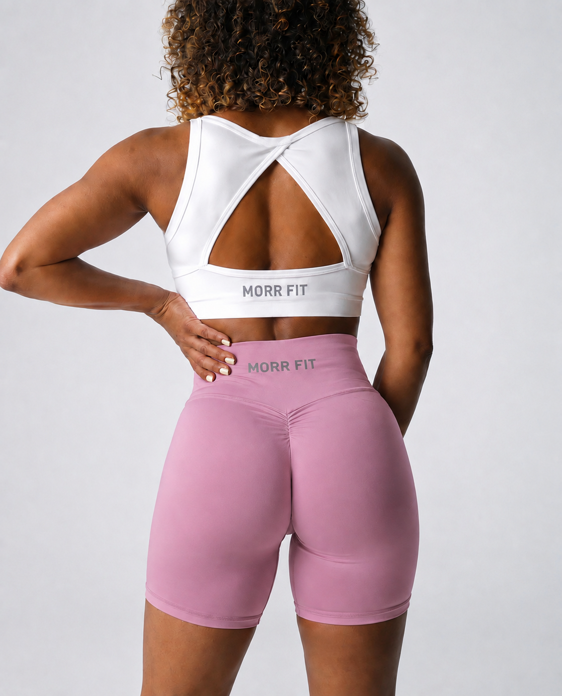 High-waist scrunch shorts